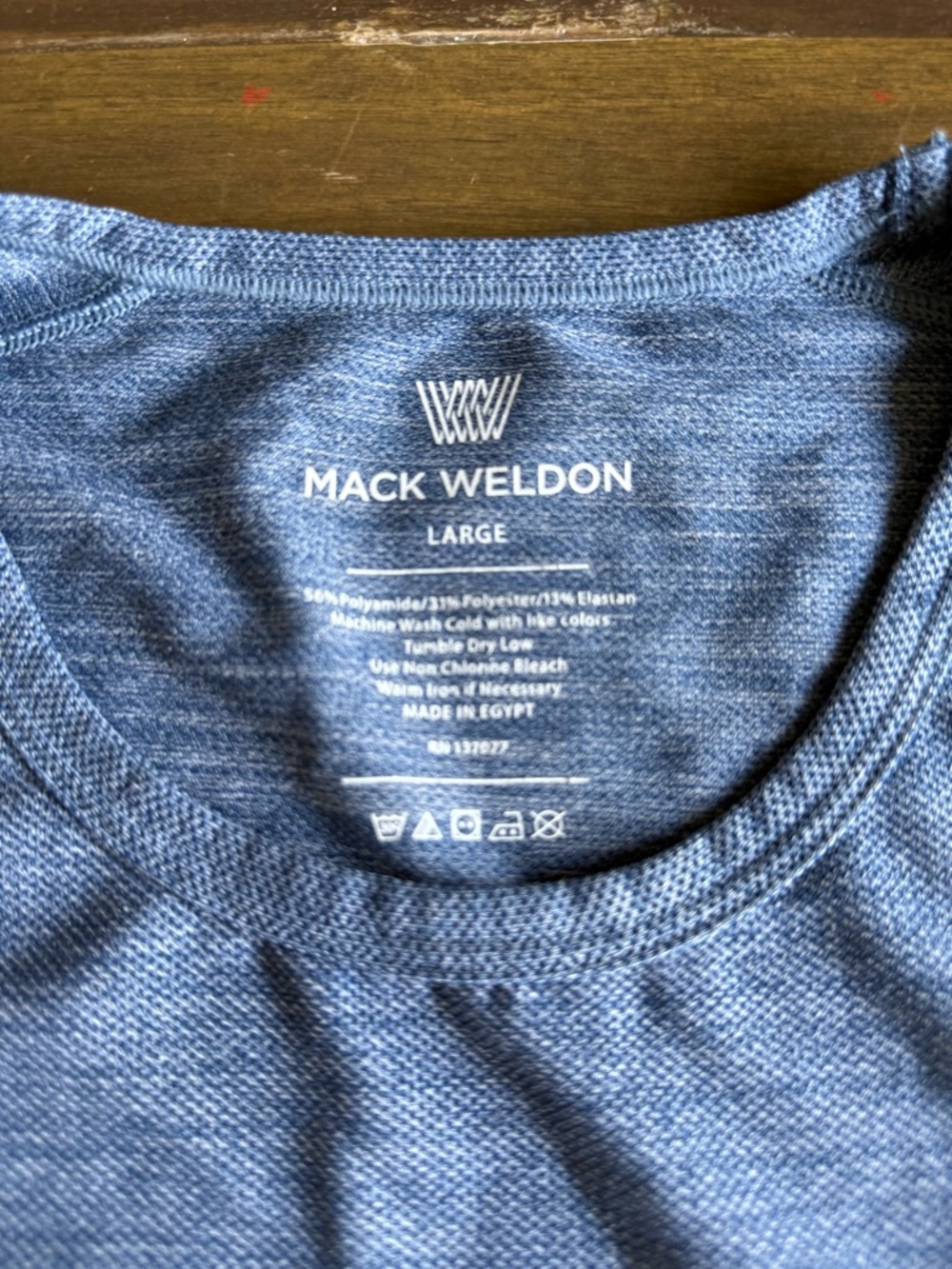 Mack Weldon  Blue  T-Shirt — Short Sleeve - Picture 4 of 7